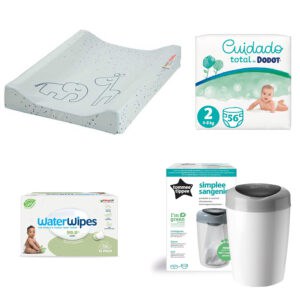 Nappy change package with water wipes and nappies Ibiza baby equipment hire